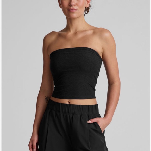 Beyond Yoga Tops - Beyond Yoga Black Strapless Crop Top